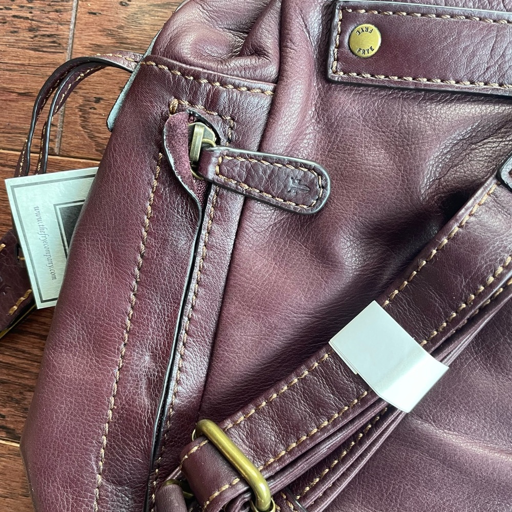 NWT Frye Jenny Leather Backpack - Brown - Picture 8 of 11